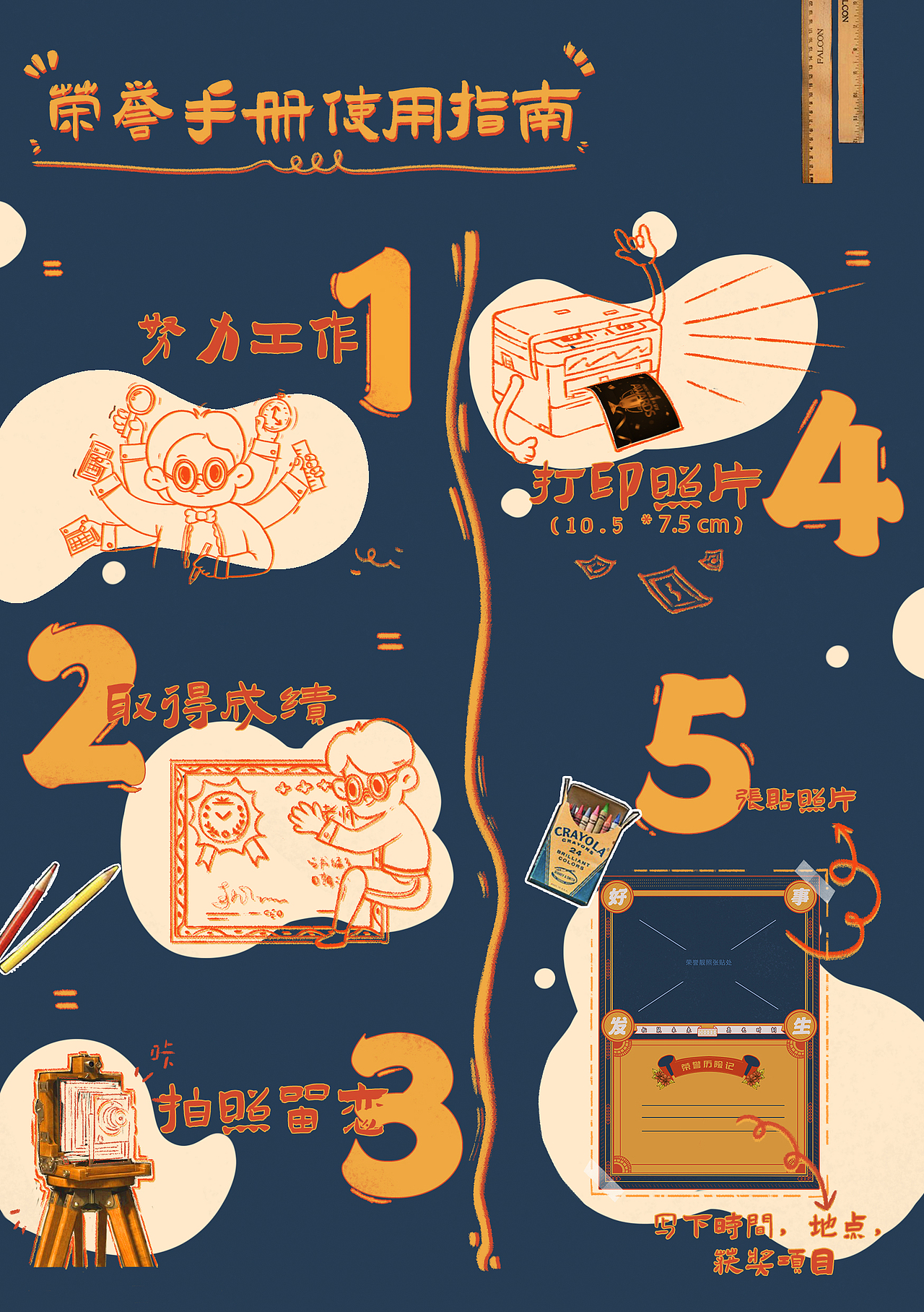 复古荣誉手册（图ZMzI1MTQwNzcy） - 艺术插画 - 站酷设计师kaia_原创素材 - 站酷ZCOOL