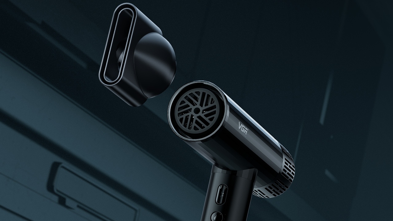 【三维产品动画】VGR负离子护发高速吹风机