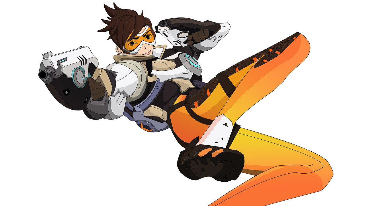 2D手绘插画-守望先锋之猎空