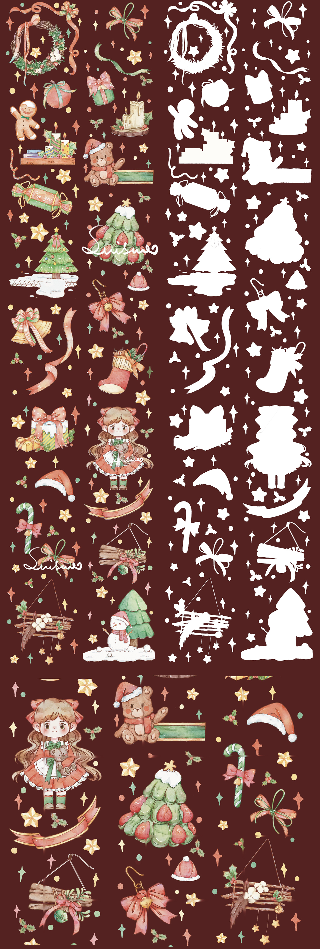 PET胶带 | 圣诞主题（图ZMzI2MTQxNDIw） - 创作习作 - 站酷设计师岁穗dada原创素材 - 站酷ZCOOL