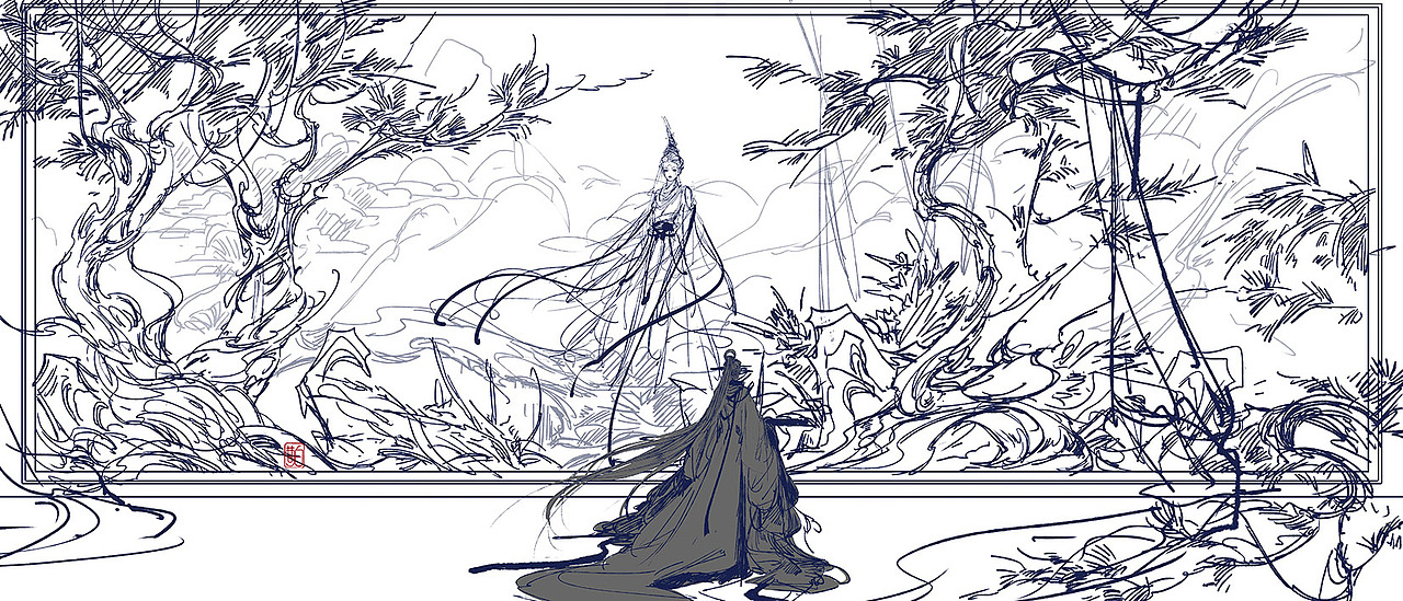 游仙—袈椋境（图ZMzE4Njc0OTQ0） - 艺术插画 - 站酷设计师荀白茶司原创素材 - 站酷ZCOOL