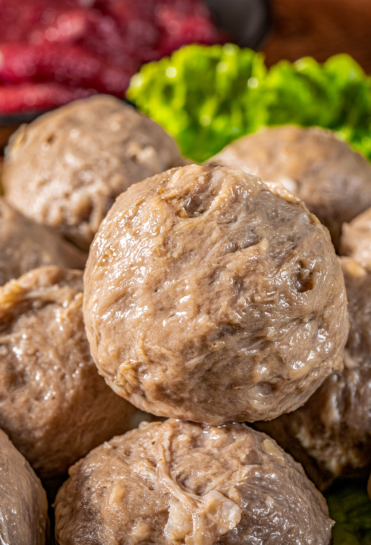 百分之100%纯牛肉制作的牛肉丸 潮汕牛肉丸