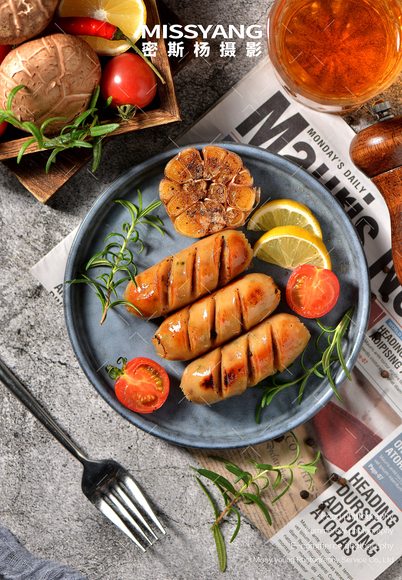 膳食肠烤肠|美食摄影|电商摄影|火山石烤肠×郑州密斯杨