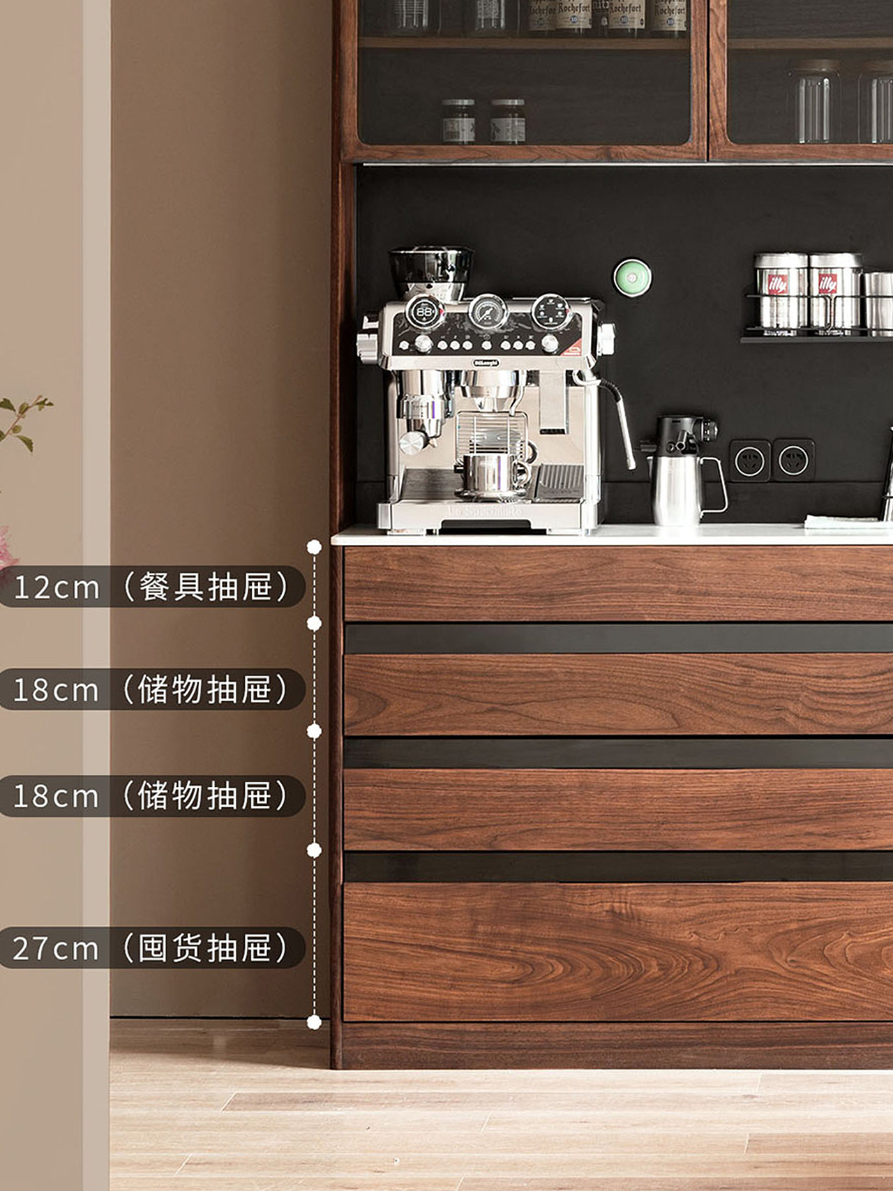 就是这款升降餐边柜解决了柜顶留空问题!(图ZMzQ3MzI4NTQ4) - 生活用品 - 站酷设计师良年家具原创素材 - 站酷ZCOOL