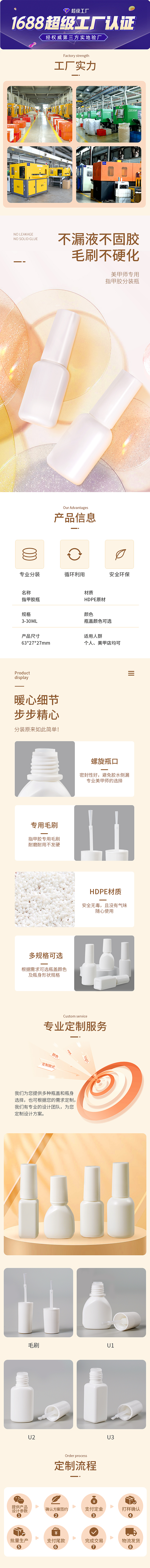 指甲胶水瓶详情设计