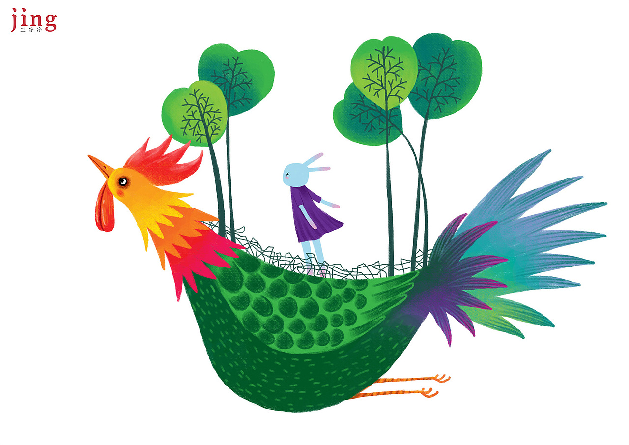 兔年插画合集 60幅艾玩兔横版壁纸插画_画儿晴天-站酷zcool