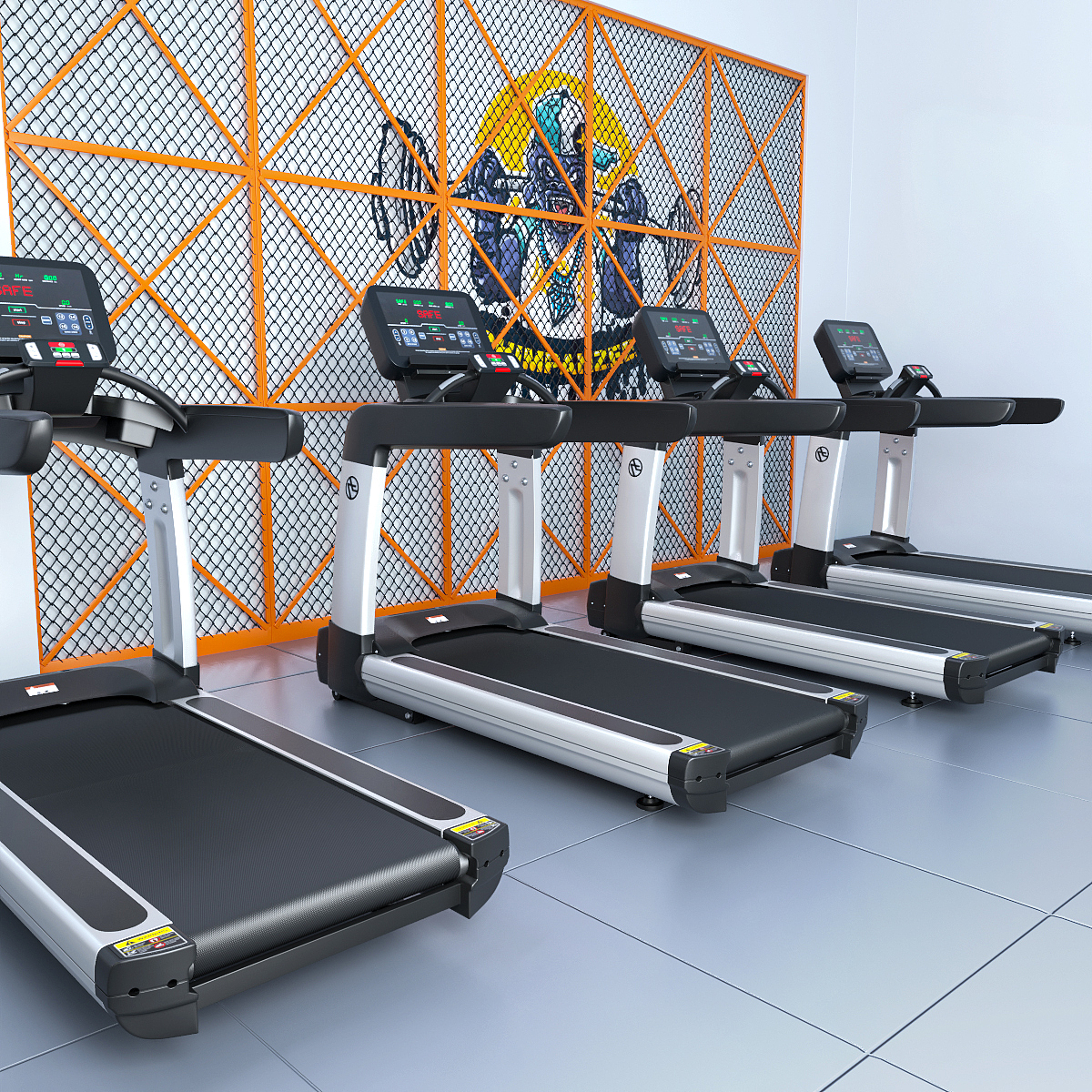 跑步机3D健模渲染（图ZMzI3MDExNDMy） - 产品 - 站酷设计师三点视觉设计原创素材 - 站酷ZCOOL