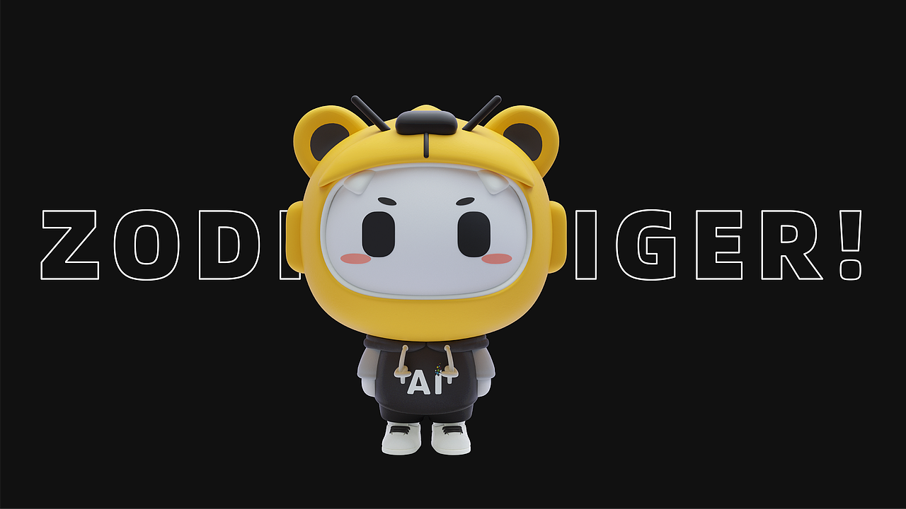 C4D-IP形象设计,讯飞设计周飞飞。