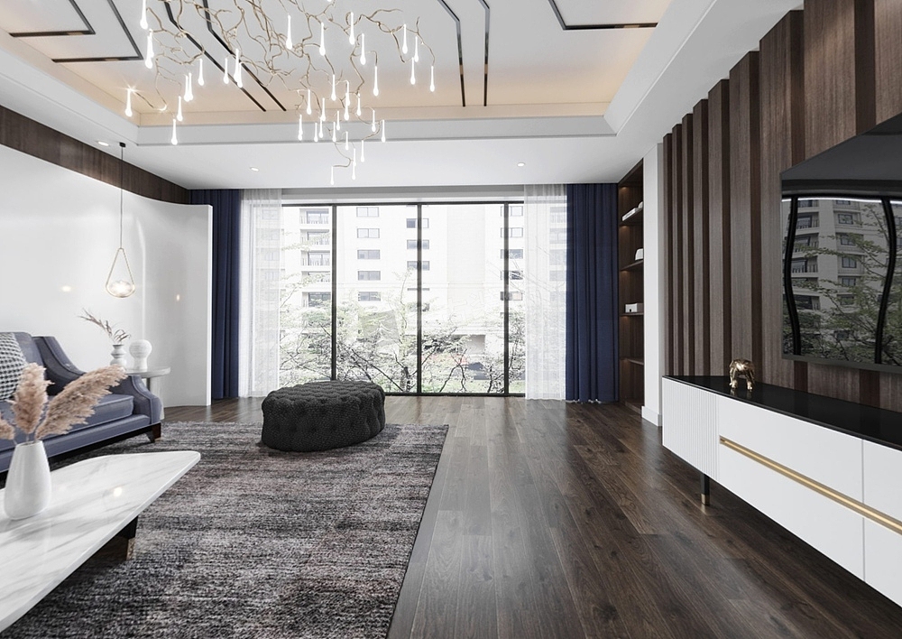 融创国博城装修方案,联排别墅户型设计效果图,天古装饰