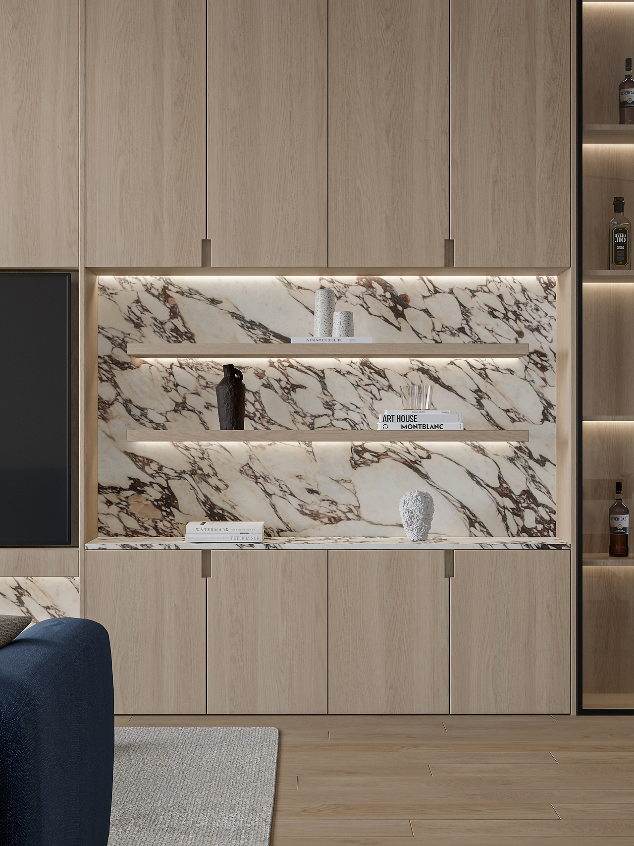 现代温馨客餐厅卧室（图ZMzExMDcxMzU2） - 家装设计 - 站酷设计师原本一效果图表现原创素材 - 站酷ZCOOL