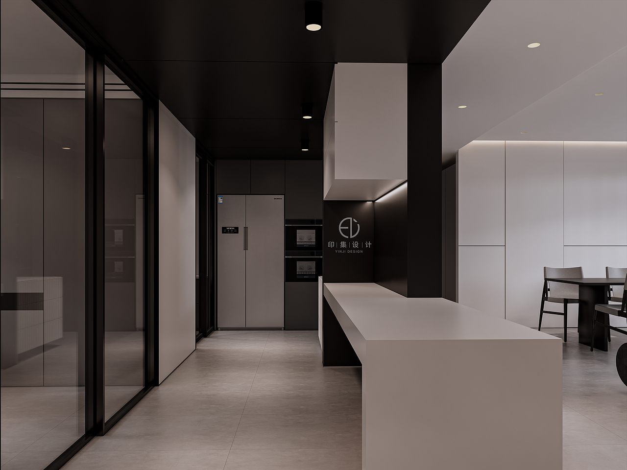 160㎡ 极简黑白灰，凡而不俗，构筑自由（图ZMzMxMjA2MDI4） - 家装设计 - 站酷设计师印集装饰设计原创素材 - 站酷ZCOOL