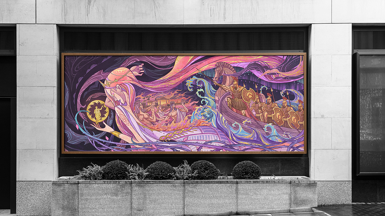 【神话系列】—特洛伊战争（图ZMzQwNjk4NzUy） - 商业插画 - 站酷设计师Ppanda潘潘达原创素材 - 站酷ZCOOL
