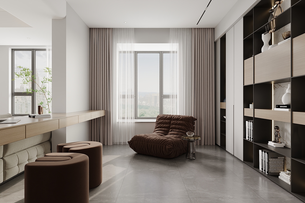 现代极简|奶油|克莱因蓝|重奢|法式奶油|侘寂（图ZMzE5MjA4NjI0） - 建筑/空间 - 站酷设计师一心只为做图人原创素材 - 站酷ZCOOL