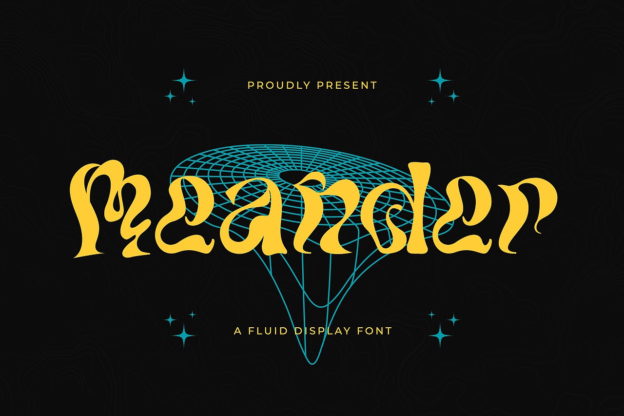 Meander - A Fluid Display Font