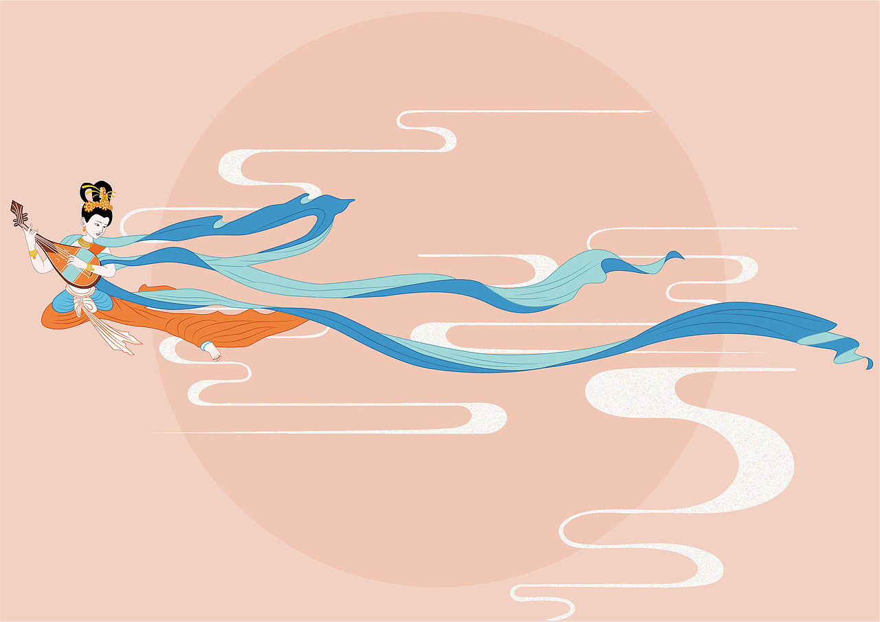 飞天（图ZMzI3NDM4MzQw） - 图案 - 站酷设计师向善若水原创素材 - 站酷ZCOOL