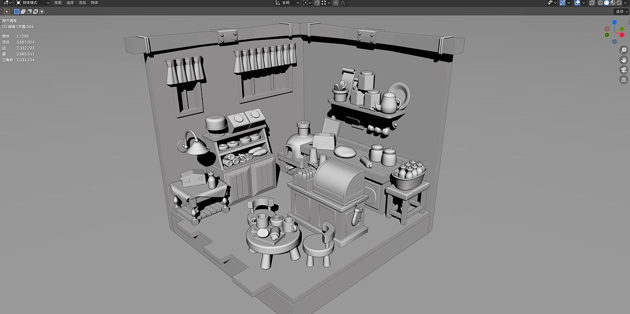 blender练习----烘焙小店（图ZMjk2Mjc2OTE2） - 场景 - 站酷设计师LeLe_Sun原创素材 - 站酷ZCOOL