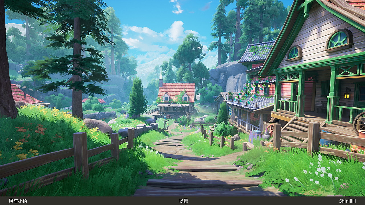 【虚幻5】风格化小世界—风车小镇（图ZMzI5NDU0Njcy） - 场景 - 站酷设计师Shinllllll原创素材 - 站酷ZCOOL