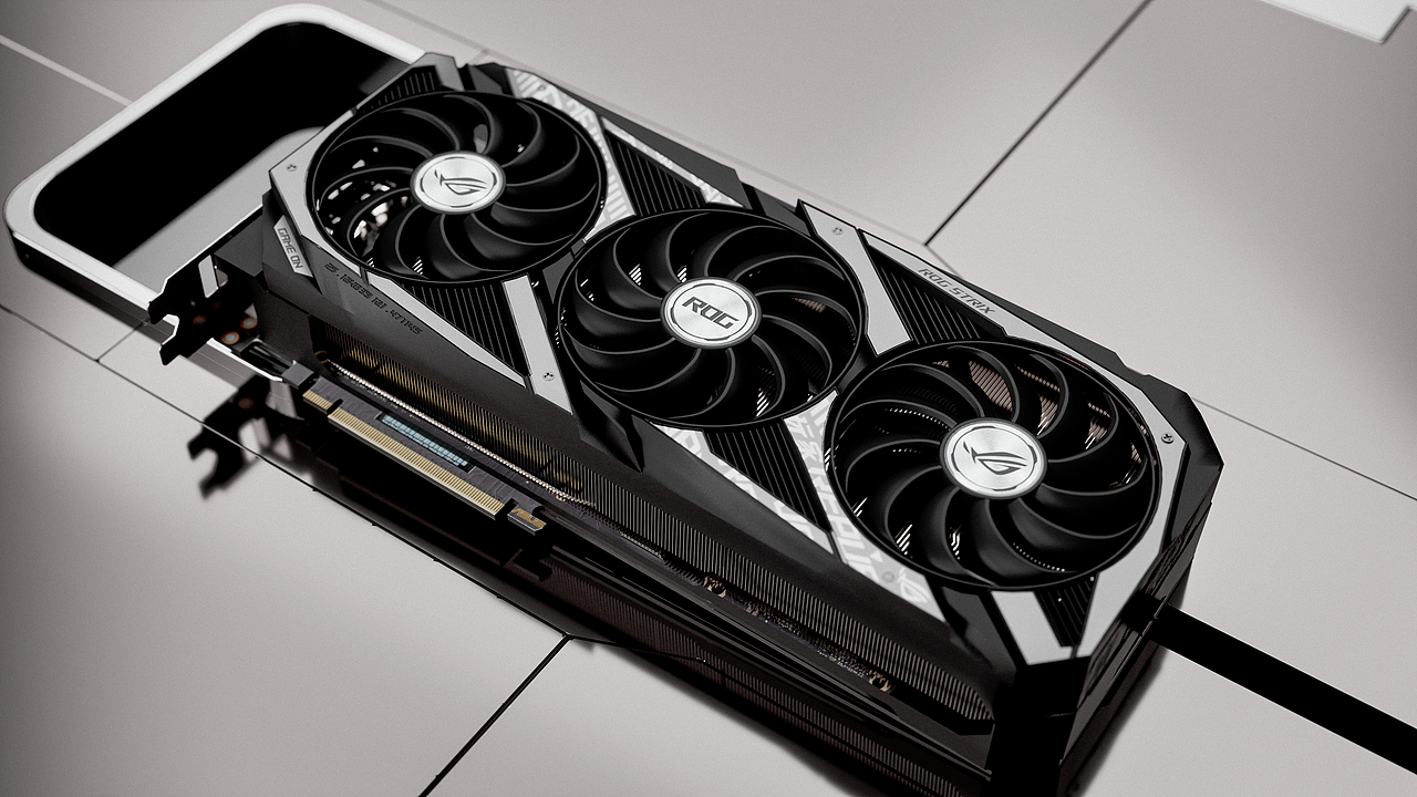 ROG Geforce RTX3080贴图绘制 渲染