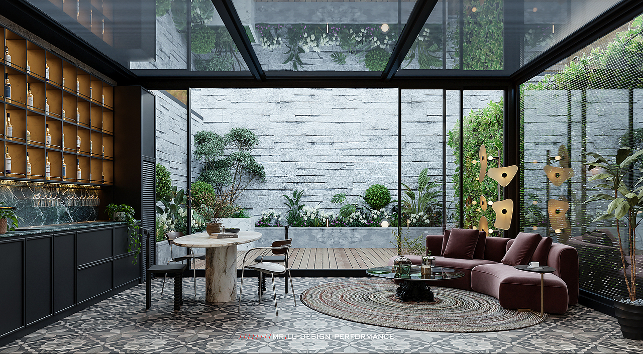 40㎡现代复古风格效果图表现