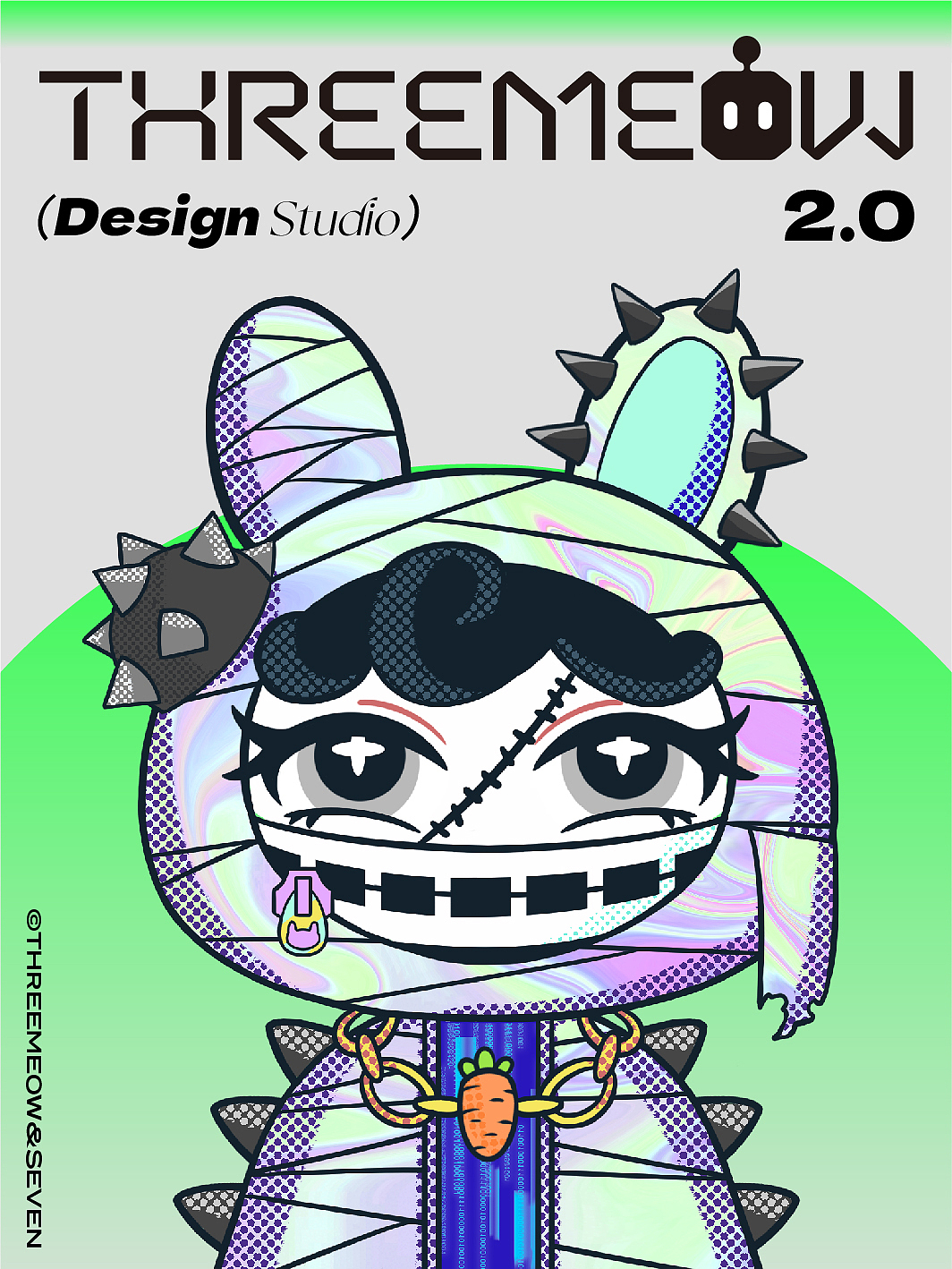 工作室原创潮流品牌升级 NFT ART｜三喵设计（图ZMzE0MDY4NTMy） - 新锐潮流插画 - 站酷设计师三喵设计原创素材 - 站酷ZCOOL