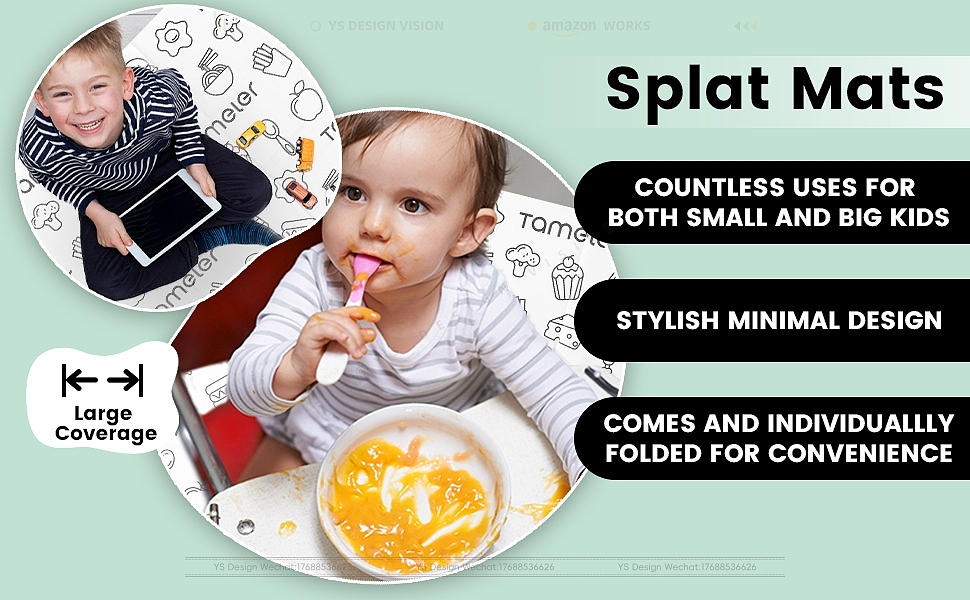 亚马逊高脚椅地垫主副图A+图片设计