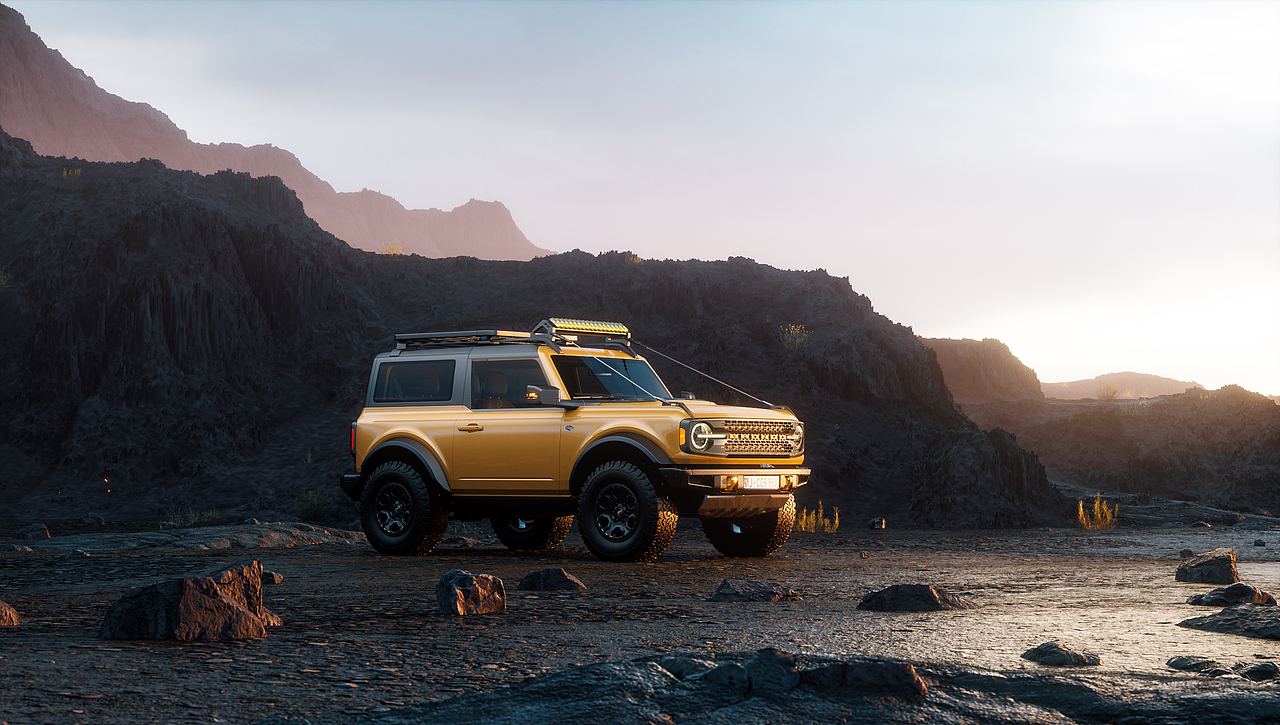 Ford Bronco CGI 福特烈马 硬派SUV 户外场景渲染(图ZMzQxNzgzNjQw) - 机械/交通 - 站酷设计师程弎益原创素材 - 站酷ZCOOL