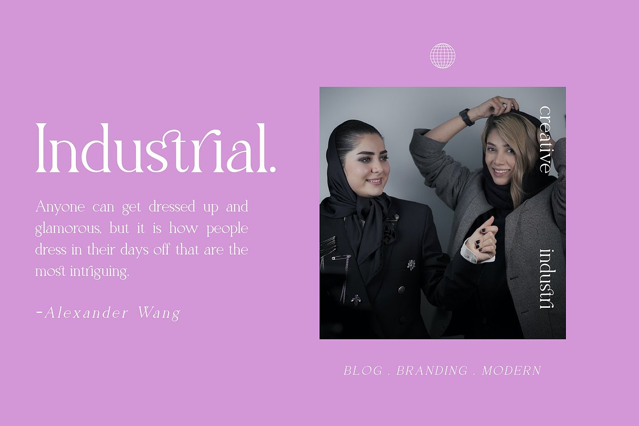 现代时尚优雅品牌logo杂志画册排版封面标题英文字体