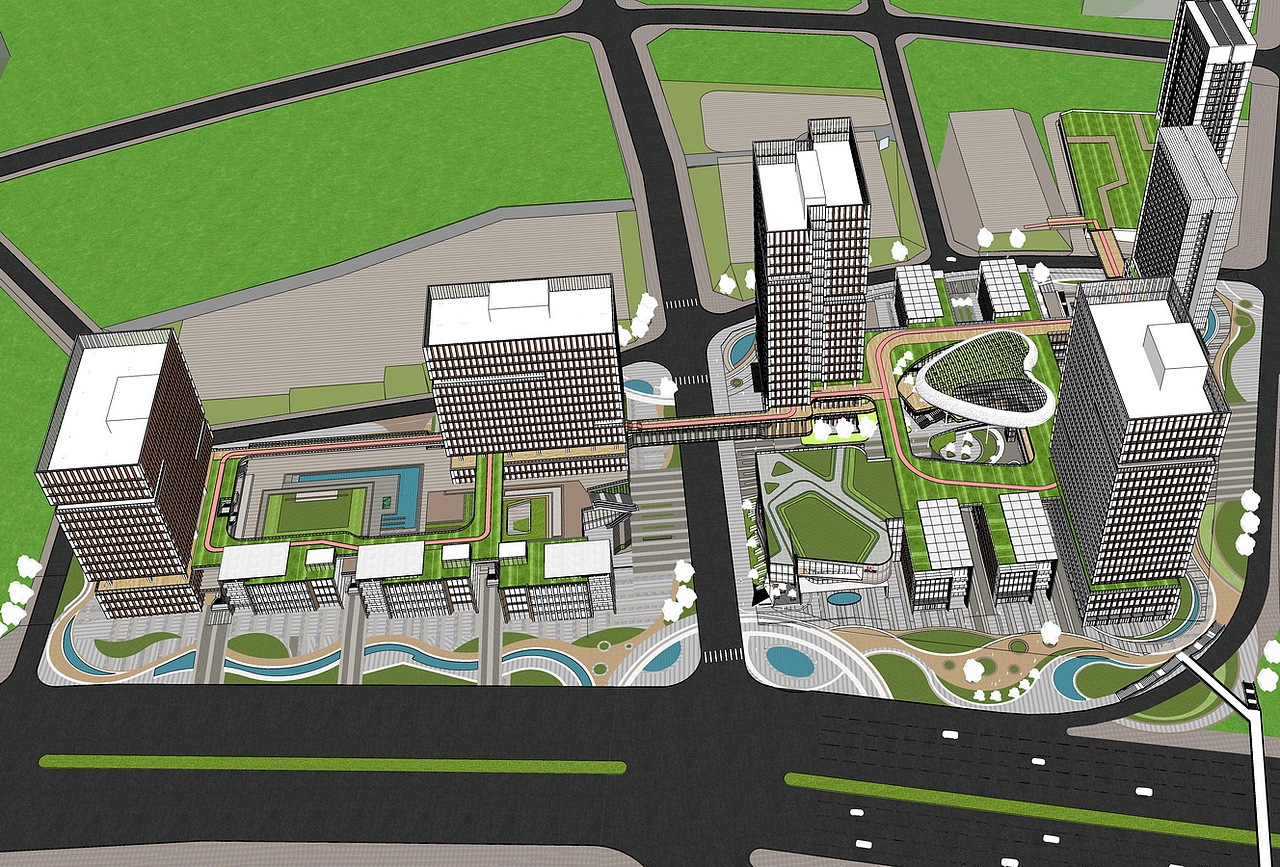 宏发集团总部园区SU模型下载