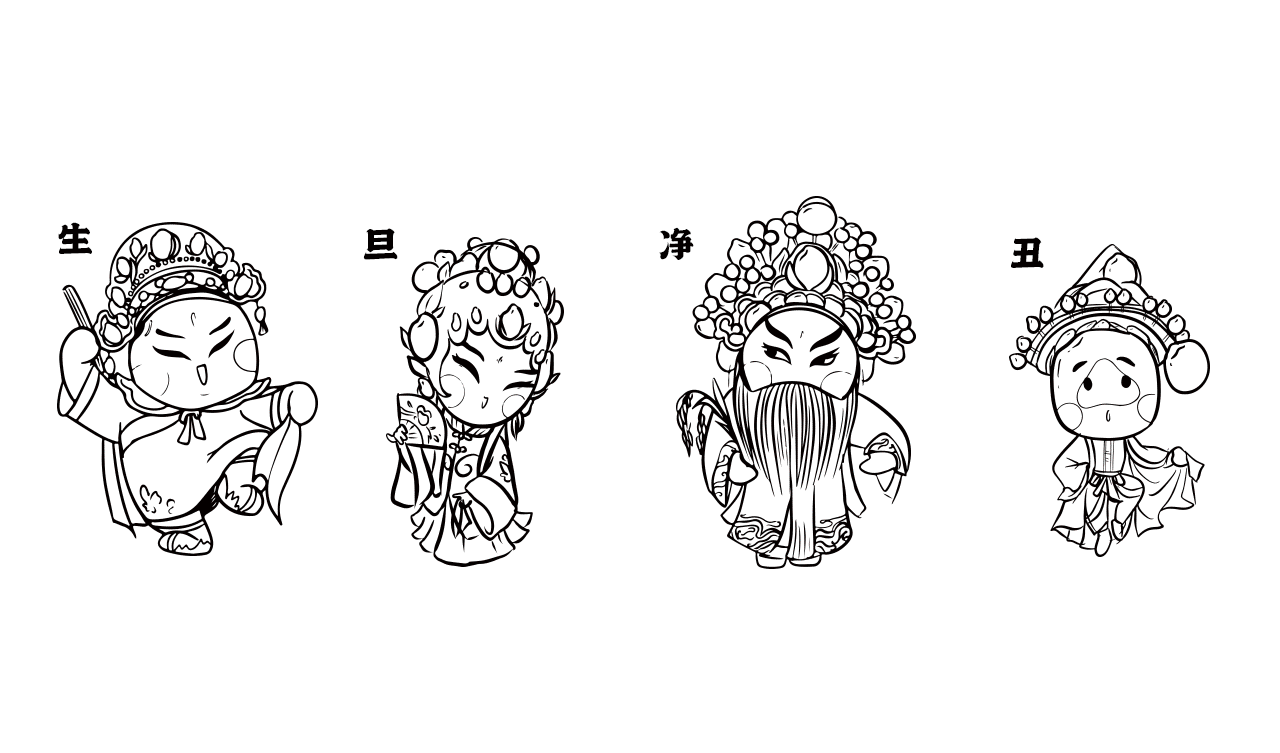 盒马专攻 大米包装设计 I 生旦净丑系列（图ZMzE5OTY1MDY0） - 包装 - 站酷设计师儒君爱插画原创素材 - 站酷ZCOOL