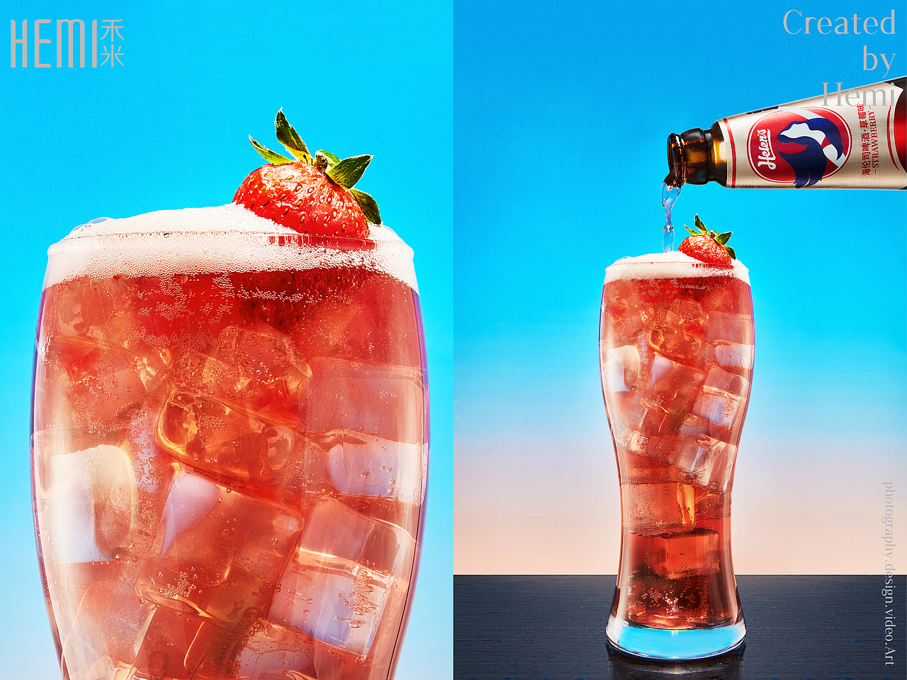 知名品牌海伦司啤酒商业拍摄静物+人像
