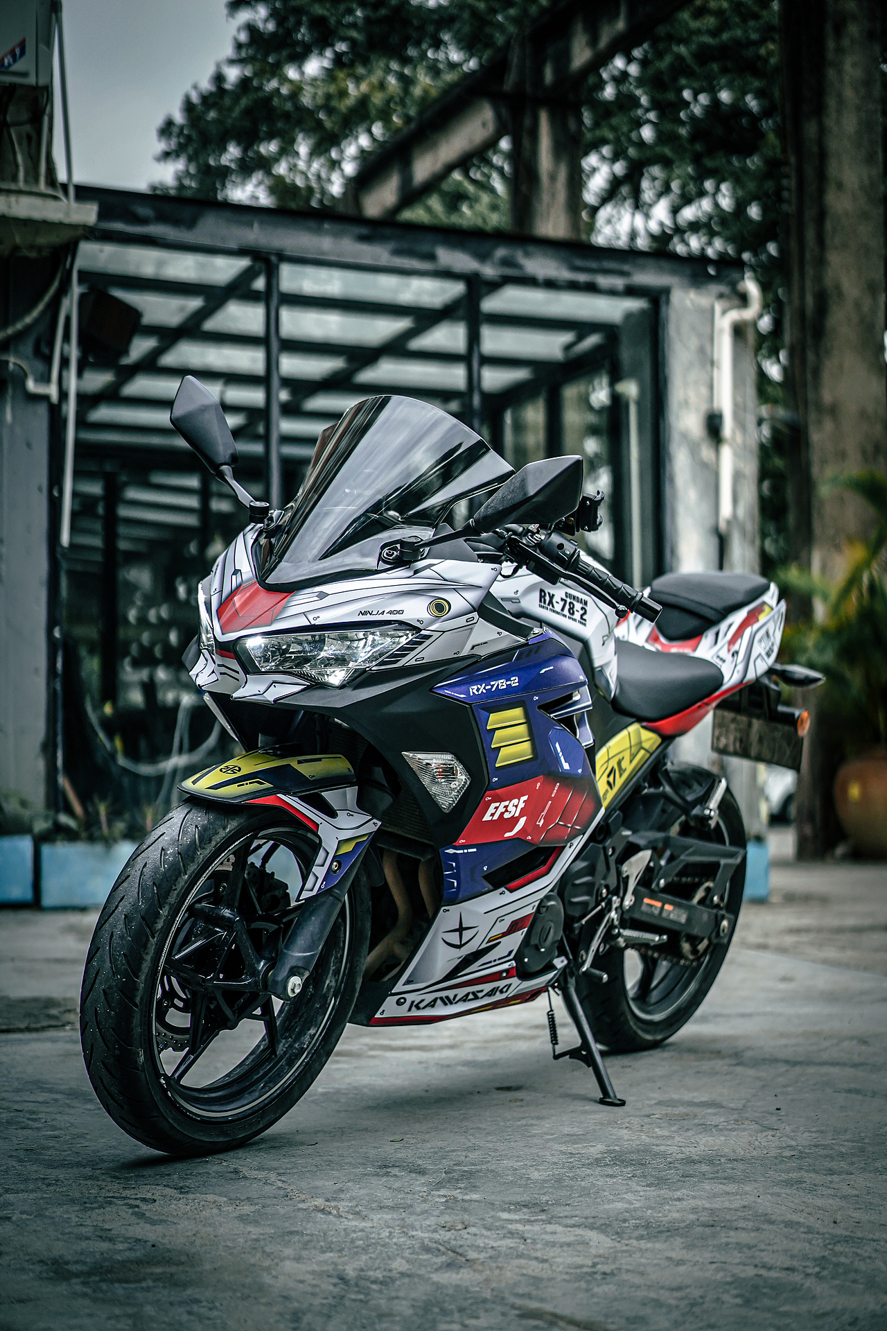 川崎-Kawasaki-忍者ninja400-元祖高达RX-78-2定制涂装（图ZMzI1NjYzMDc2） - 其他手工艺 - 站酷设计师虎将贴花原创素材 - 站酷ZCOOL