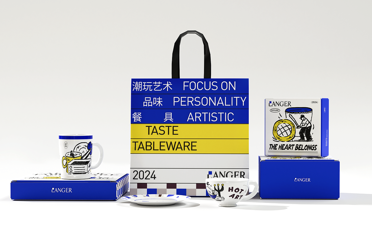 LANGER蓝格 | 艺术餐具品牌设计 | LOGO包装（图ZMzY1NzY0MzQ0） - 品牌 - 站酷设计师筱姚鹿原创素材 - 站酷ZCOOL