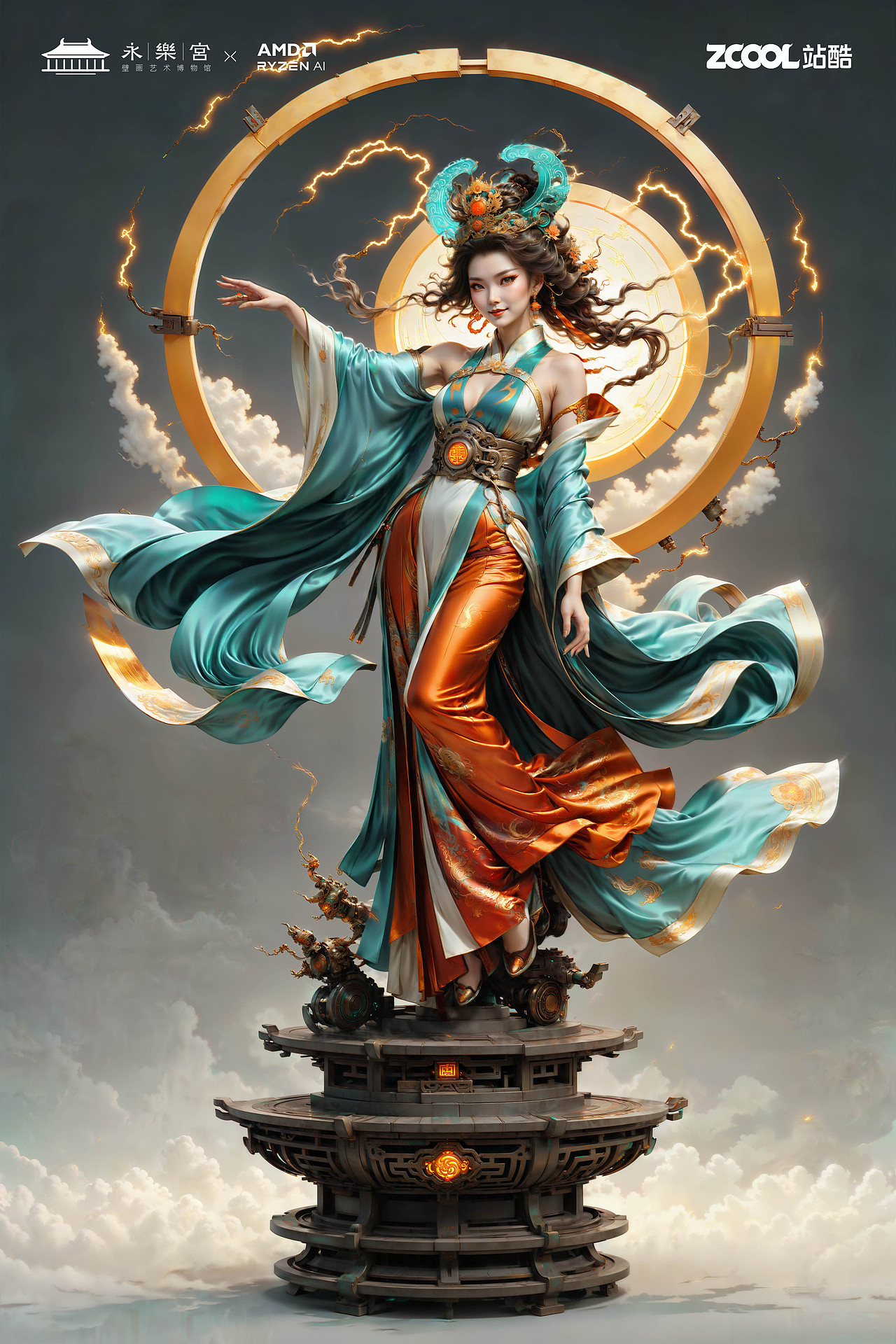 朝元群仙 赛博集结（图ZMzU4NjcyMzY0） - AI作品 - 站酷设计师鲨鱼丹原创素材 - 站酷ZCOOL