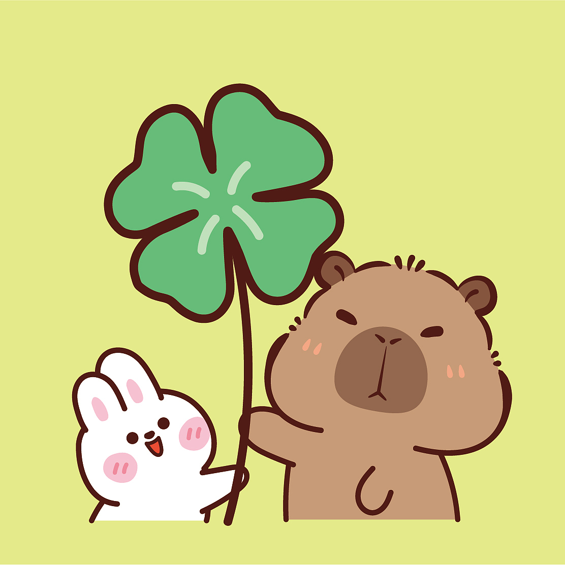 卡皮巴拉插画图片节日快乐母亲节快乐送你一朵小红花（图ZMzY5MTU5Mzky） - 商业插画 - 站酷设计师阿茹生肖IP原创素材 - 站酷ZCOOL