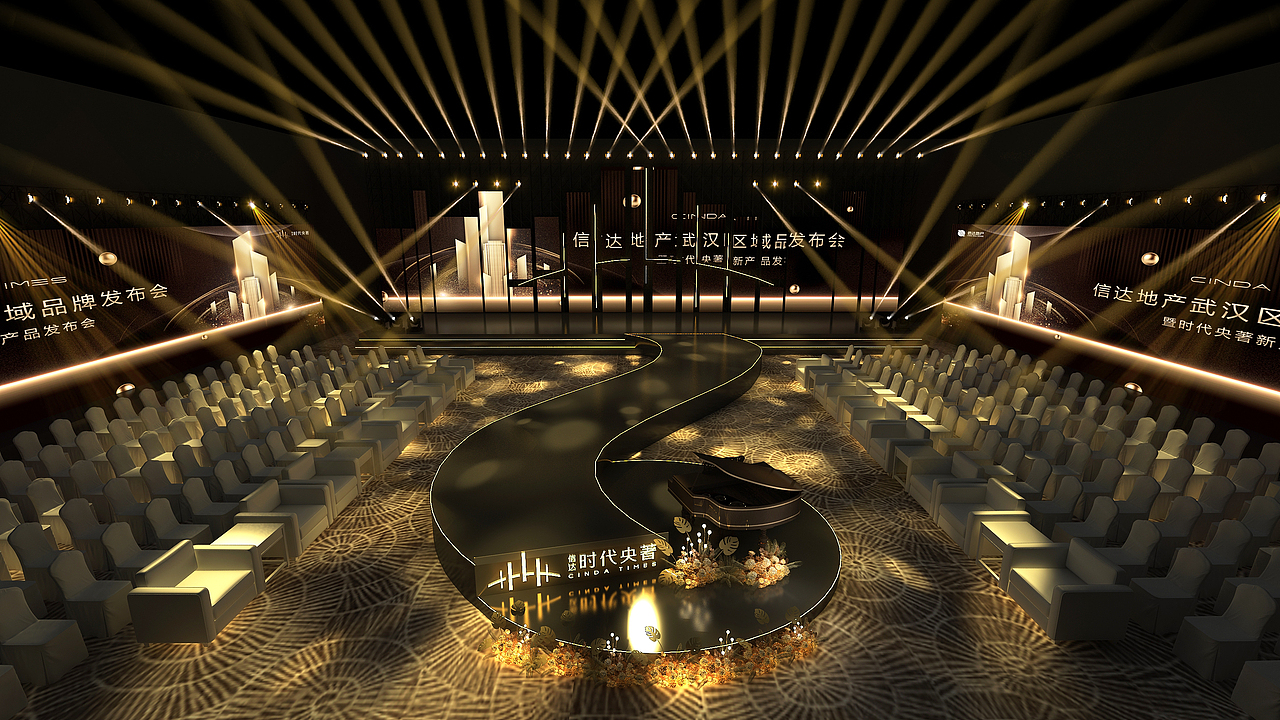 三维设计|黑金风格发布会、年会、周年盛典（图ZMzU3Nzg0NjQ0） - 场景 - 站酷设计师蓝LANT原创素材 - 站酷ZCOOL