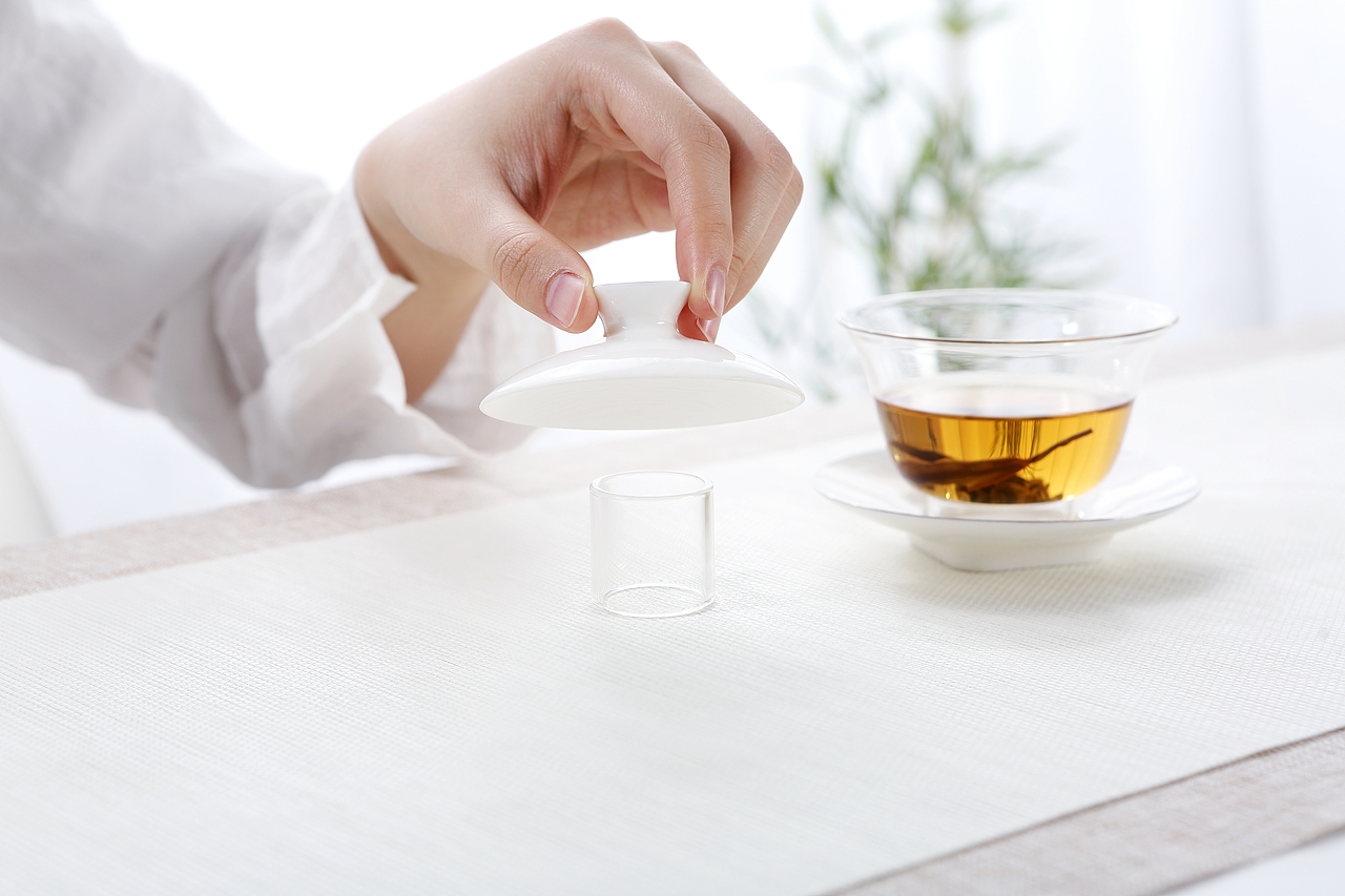 玉瓷  盖碗套组茶具