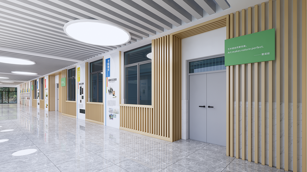 校园走廊设计（图ZMzM5MjQyOTQ4） - 其他空间 - 站酷设计师Mrd邓原创素材 - 站酷ZCOOL