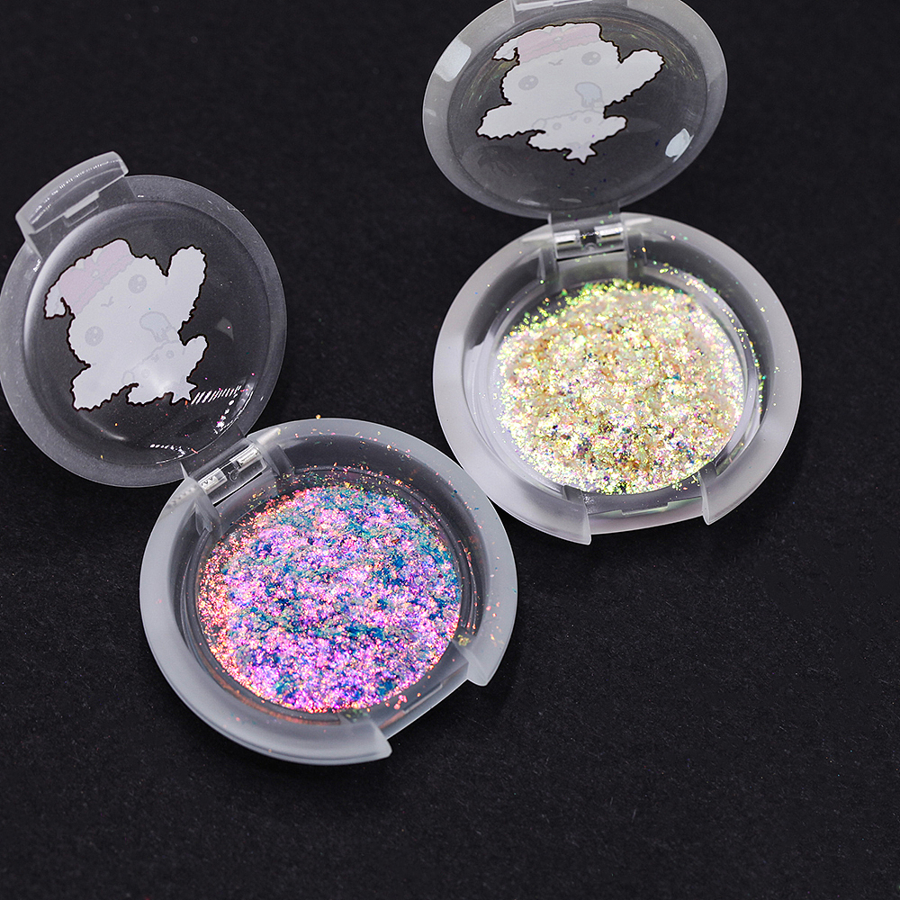 眼影美甲彩妆原料粉末拍摄(变色龙薄片)