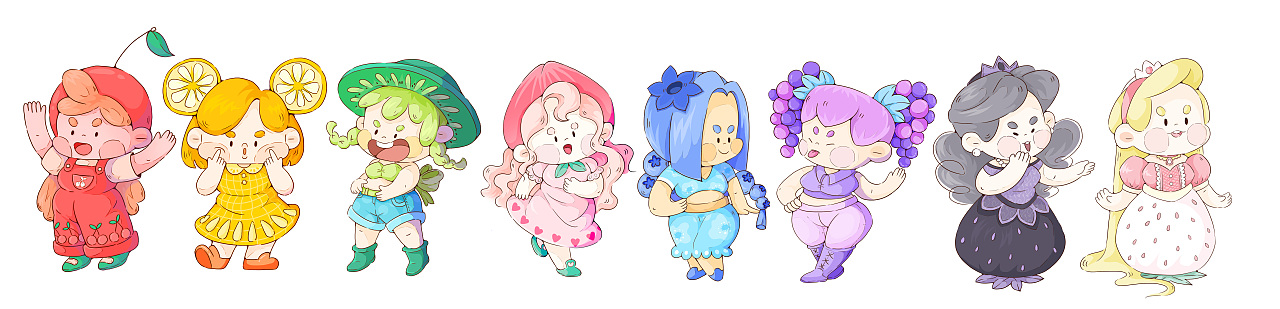 肉肉滴水果女孩（图ZMzA5NDI4OTI4） - 商业插画 - 站酷设计师胖一球原创素材 - 站酷ZCOOL