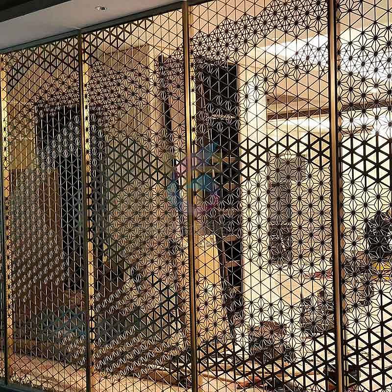 镂空不锈钢屏风花格玻璃隔断厂家定制