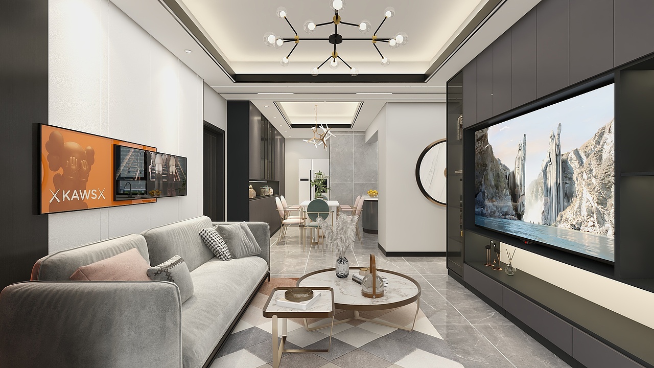 云南楚雄翡翠华府(100平方现代简约三居室)