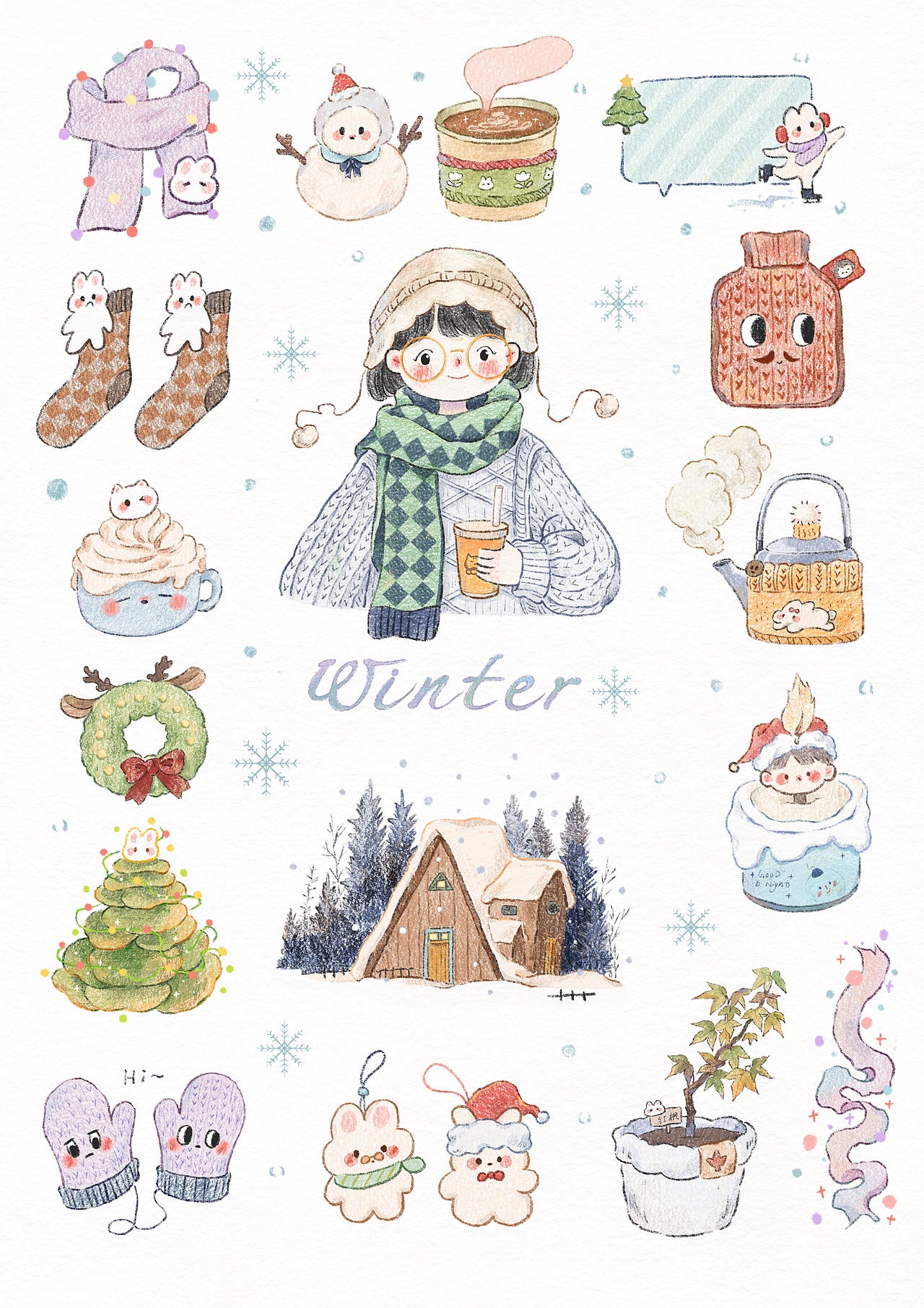 近期仿彩铅作品合集（图ZMzU3ODkyOTI4） - 商业插画 - 站酷设计师琥珀Seven原创素材 - 站酷ZCOOL