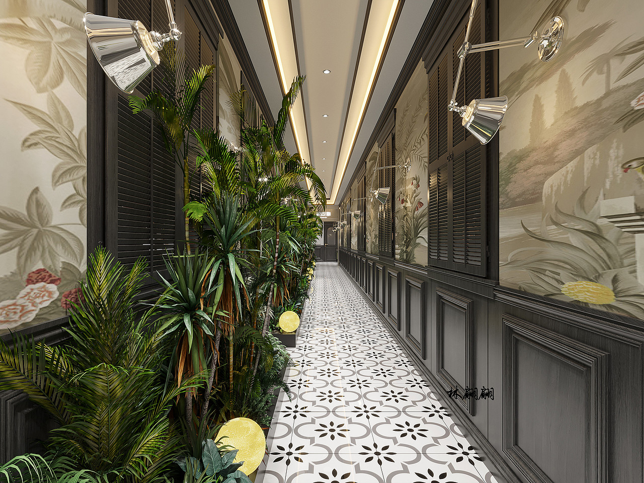 棋牌室设计|娴静雅致的棋牌空间（图ZMzUxNzIwMDc2） - 商业空间设计 - 站酷设计师林翩翩原创素材 - 站酷ZCOOL