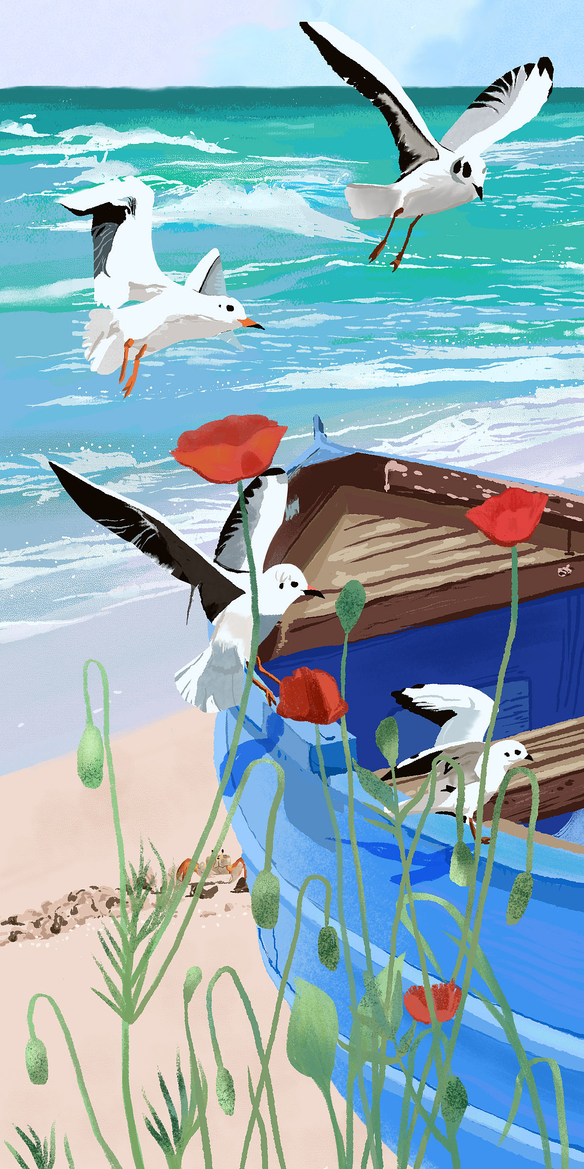 海边系列（图ZMzA4NTM2MjI4） - 创作习作 - 站酷设计师桃之夭啊夭原创素材 - 站酷ZCOOL