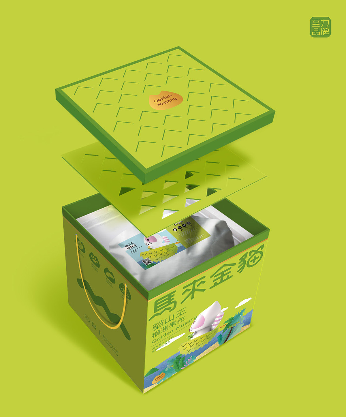 一只爱吃榴莲的猫｜马来西亚榴莲品牌设计｜IP设计（图ZMzU5ODU4NTMy） - 品牌 - 站酷设计师至力品牌设计原创素材 - 站酷ZCOOL