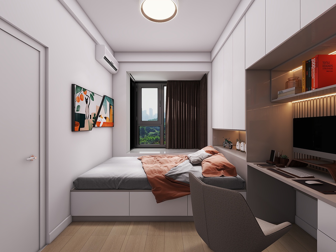 四川眉山通威城市森林花园(149平方现代简约三居室)