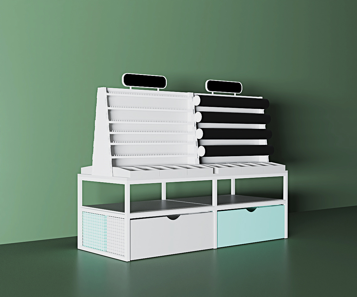 怀宁饰品百货流水台展示架-莫凡货架先进生产设备