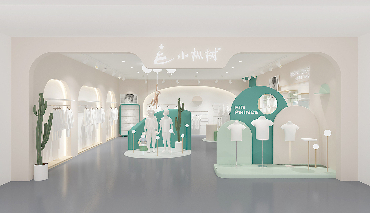 小枞树儿童服装展厅（图ZMzE1NzcyMDY0） - 展陈设计 - 站酷设计师阳明品牌设计原创素材 - 站酷ZCOOL