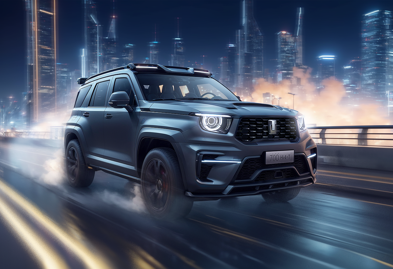 汽车,手机AI产品合成