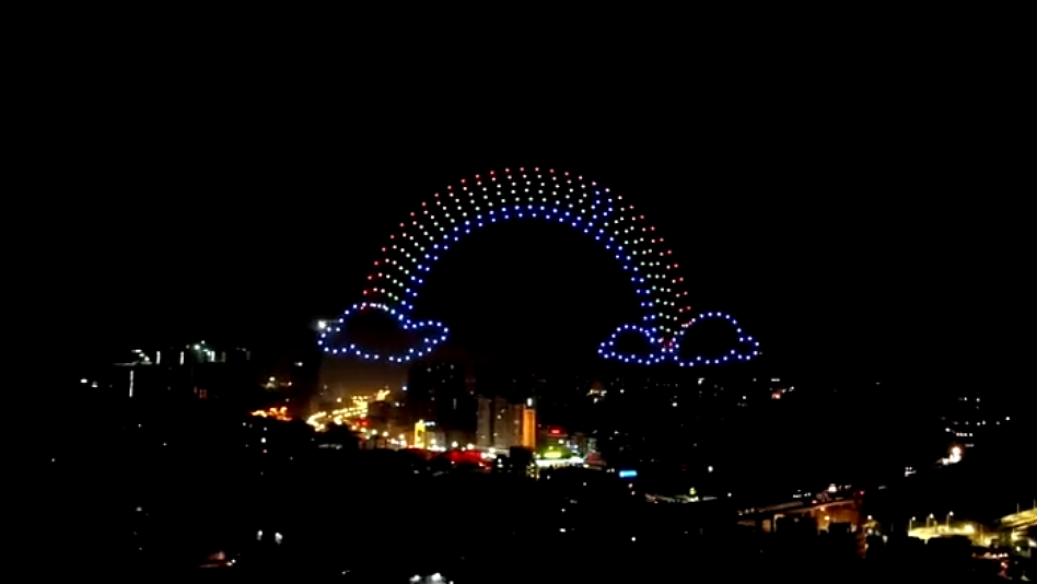 18岁的生日礼物无人机表演祝福灯光秀